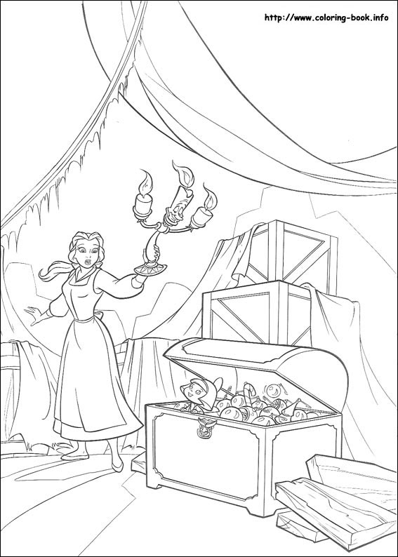 Beauty and the Beast coloring picture